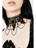 Choker Necklace with Pendant and Chains DL6235