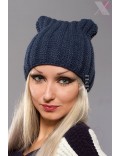 Winter Knit Hat with Cat Ears (Lined)