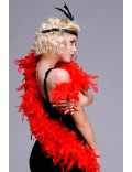 Red Fluffy Boa Premium U4211