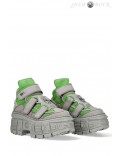 VERDE FLUOUR Chunky Leather Platform Sneakers