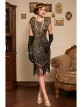 Gatsby Party Dress (Black-Gold)