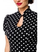 Ошатна блуза в горошок в стилі Ретро (101233) - цена, 4