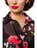 Нарядная шифоновая блузка в цветочный принт (101242) - оригинальная одежда, 2