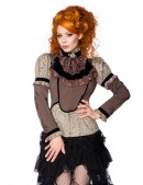 Steampunk Blouse with Jabot and Paisley Pattern (101244) - foto
