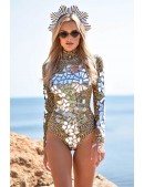 Burning Man Style Mirrored Bodysuit (129227) - foto