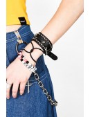Leather Bracelet with Rings XJ139 (710139) - 4, 10