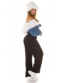 Широкие черные брюки палаццо X8131 (108131) - цена, 4