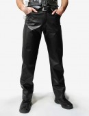 Мужские кожаные брюки (207003) - foto