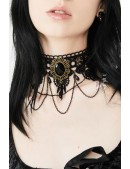 Choker Necklace with Pendant and Chains DL6235 (706235) - оригинальная одежда, 2