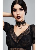 Lace Necklace Choker with Chains DL6237 (706237) - оригинальная одежда, 2