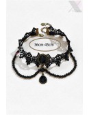 Lace Choker Necklace with Beads (706256) - цена, 4
