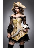 Women's Pirate Costume (Dress, Corset, Hat) (118112) - foto
