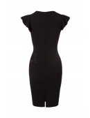 Облягаюча чорна сукня в стилі Ретро (105265) - материал, 6