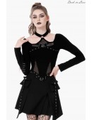 Turtleneck Longsleeve Top with Choker and Straps (141036) - foto
