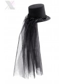 Women's Halloween Hat with Veil and Roses XA155 (501155) - foto