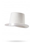 Білий капелюх-циліндр M1039 (501039) - оригинальная одежда, 2
