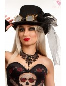 Women's Steampunk Gangster Top Hat (501146) - foto