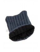 Winter Knit Hat with Cat Ears (Lined) (502050) - цена, 4