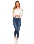 Вузькі джинси з перловим декором MR088 (108088) - оригинальная одежда, 2