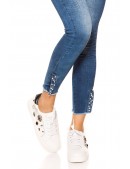 Women's Skinny Jeans with Pearls MR088 (108088) - 4, 10