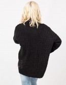 Women's Black Knit Cardigan Jacket XC4121 (114121) - материал, 6