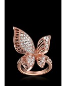 Big Butterfly Rose Gold-Plated Ring (708183) - оригинальная одежда, 2