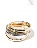 Gold-Plated Rings 3 pcs Set (708213) - foto