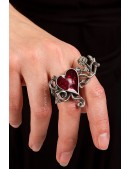 Оловянное кольцо с камнями Swarovski (708215) - цена, 4