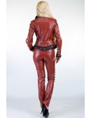 Slim Fit Faux Leather Jacket With Contrast Trim X2024 (112024) - оригинальная одежда, 2