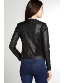 Women's Faux Leather Jacket with Cashmere Inserts (112110) - оригинальная одежда, 2