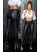 Faux Leather Leggings with Slits M311 (128311) - цена, 4