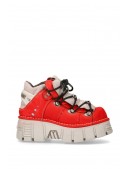 Red Nubuck Platform Sneakers N4009 (314009) - 5, 12