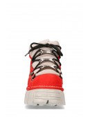 Red Nubuck Platform Sneakers N4009 (314009) - 4, 10