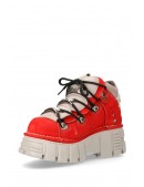 Red Nubuck Platform Sneakers N4009 (314009) - 3, 8