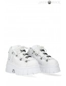 Белые кожаные кроссовки на массивной подошве B4004 (314004) - цена, 4