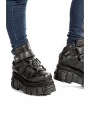 Чорні шкіряні черевики на платформі TOWER LATERAL (314018) - 3, 8