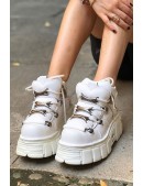 White Chunky Platform Sneakers B4004 (314004) - 7, 16