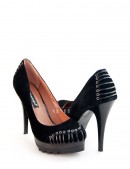 Замшеві чорні туфлі XC004 (300004) - цена, 4