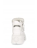 NAPA BLANCA White Leather High Platform Sneakers (310071) - 3, 8