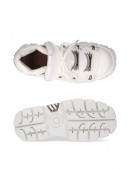 NAPA BLANCA White Leather High Platform Sneakers (310071) - 4, 10