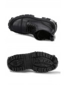 CASCO POWER Black Leather Chunky Platform Boots (310074) - 3, 8