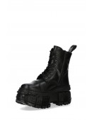 CRUST CASCO Black Leather Chunky Platform Boots (310073) - 4, 10