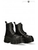 CRUST CASCO Black Leather Chunky Platform Boots (310073) - foto