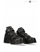TOWER CASCO Black Leather Chunky Platform Sneakers (314030) - foto