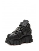 Чорні шкіряні черевики N4016 ITALY (314016) - оригинальная одежда, 2