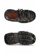 Шкіряні черевики на платформі з фірмовими шнурками New Rock (314037) - оригинальная одежда, 2