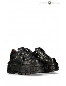 Шкіряні черевики на платформі з фірмовими шнурками New Rock (314037) - foto