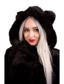 Fur coat with hood and cat ears X75 (115075) - оригинальная одежда, 2