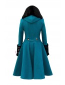Women's Winter Wool Coat with Hood and Fur X92 (115092) - оригинальная одежда, 2