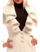 Кашемірове пальто з красивим декольте X4031 (114031) - цена, 4